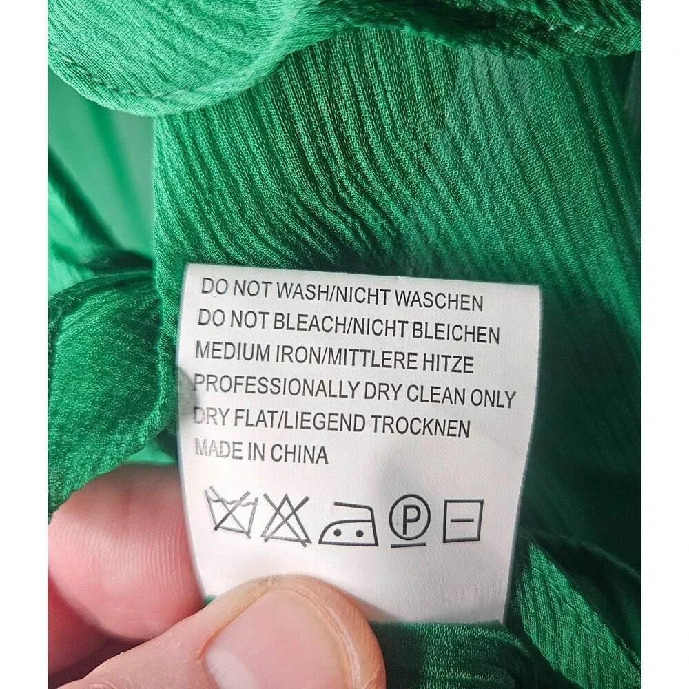 TULULA 100% Silk Duster Robe Large Green Fairy Ethereal Coquette Soft Girl